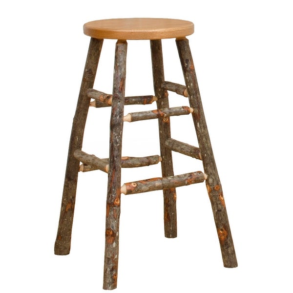 Hickory Log Kitchen Stool