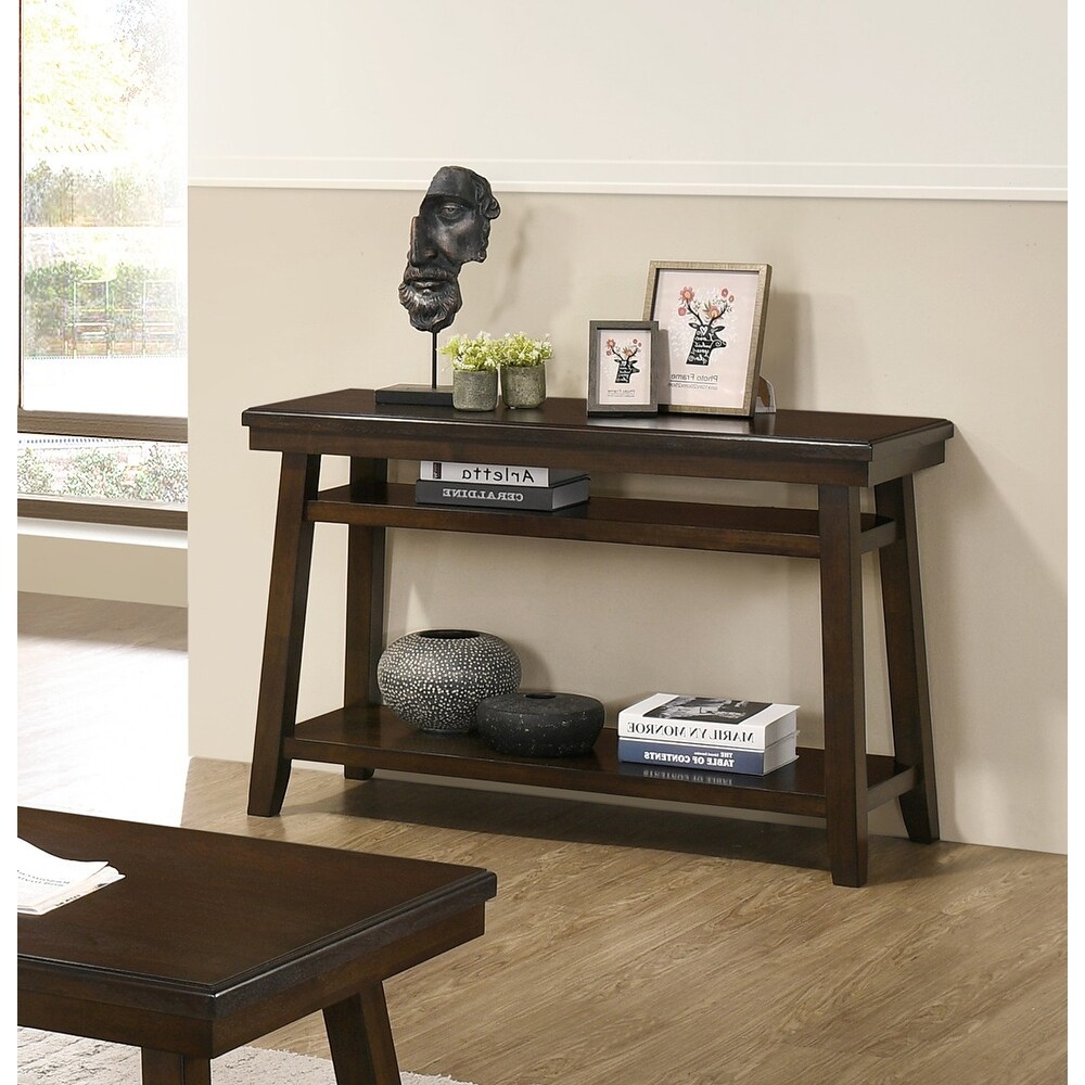 Rectangular Console Table In Dark Espresso