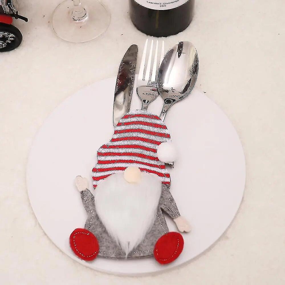 Cutlery Bag Tableware Decor Cartoon Tableware Covers Easter Decoration Washable 2023 Tableware Holder Bag Reusable A02 Christmas