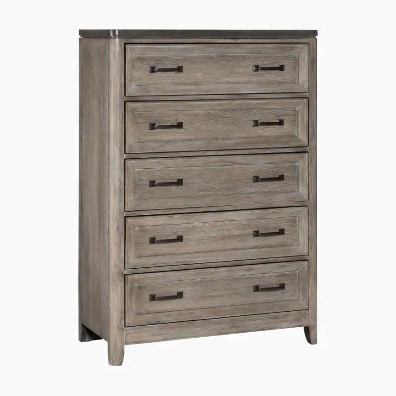 Newell Gray and Light Brown Chest of Drawers