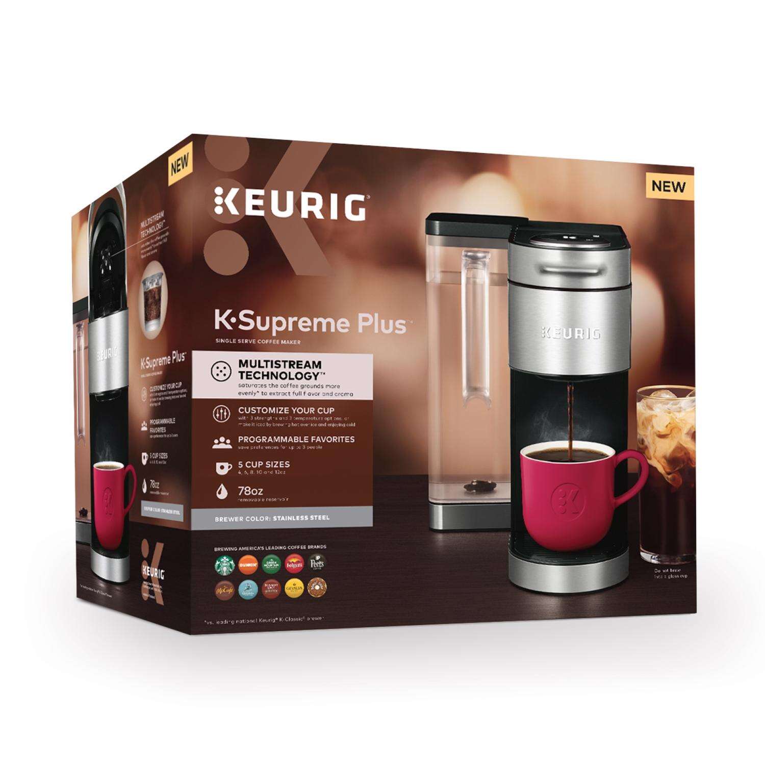 Keurig K-Supreme Plus 78 oz Black/Silver Coffee and Tea Brewer