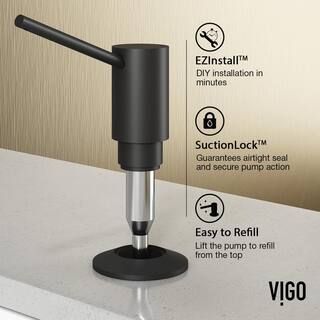 VIGO Greenwich Single Handle Pull-Down Sprayer Kitchen Faucet Set with Soap Dispenser in Matte Black VG02029MBK5