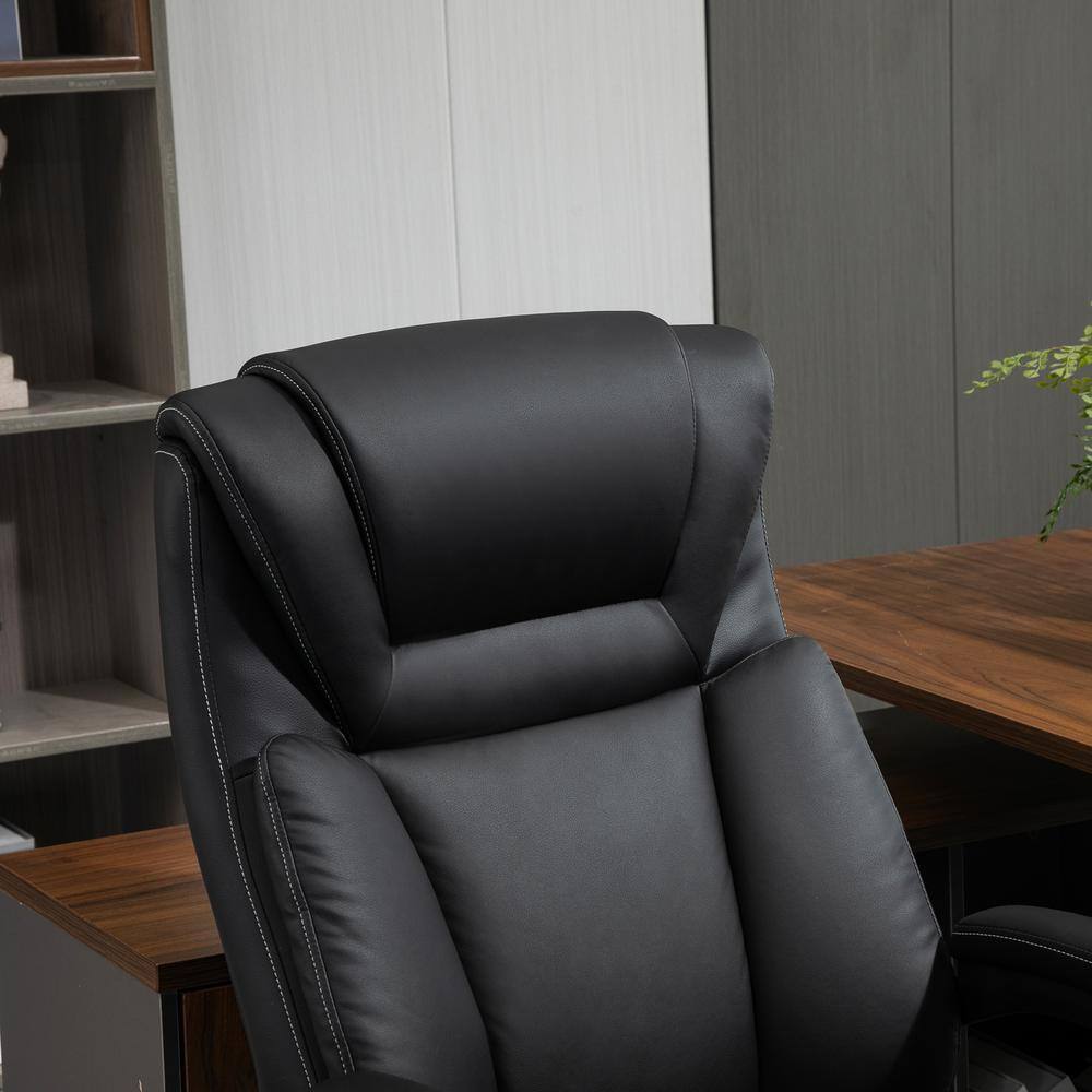 Vinsetto Black Big and Tall Executive Office Chair 400 lbs. Computer Desk Chair with High Back PU Leather Ergonomic Upholstery 921-470BK