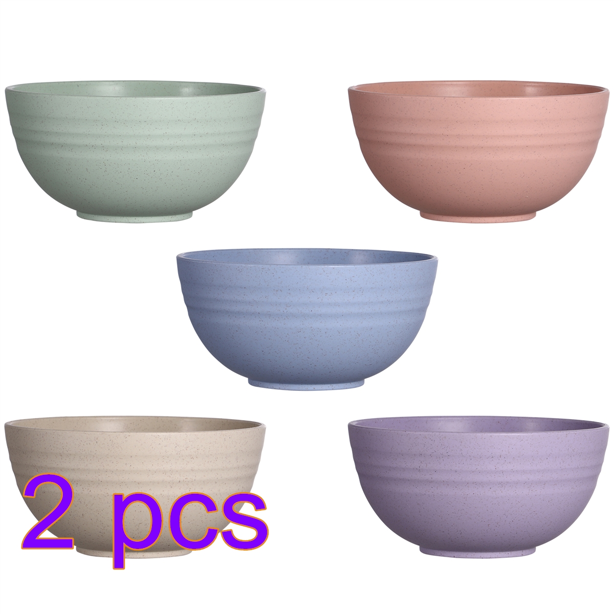 Hemoton Bowls Bowl Cereal Soup Unbreakable Mixing Set Kitchen Plastic Melamine Ceramic Wheat Straw Salad