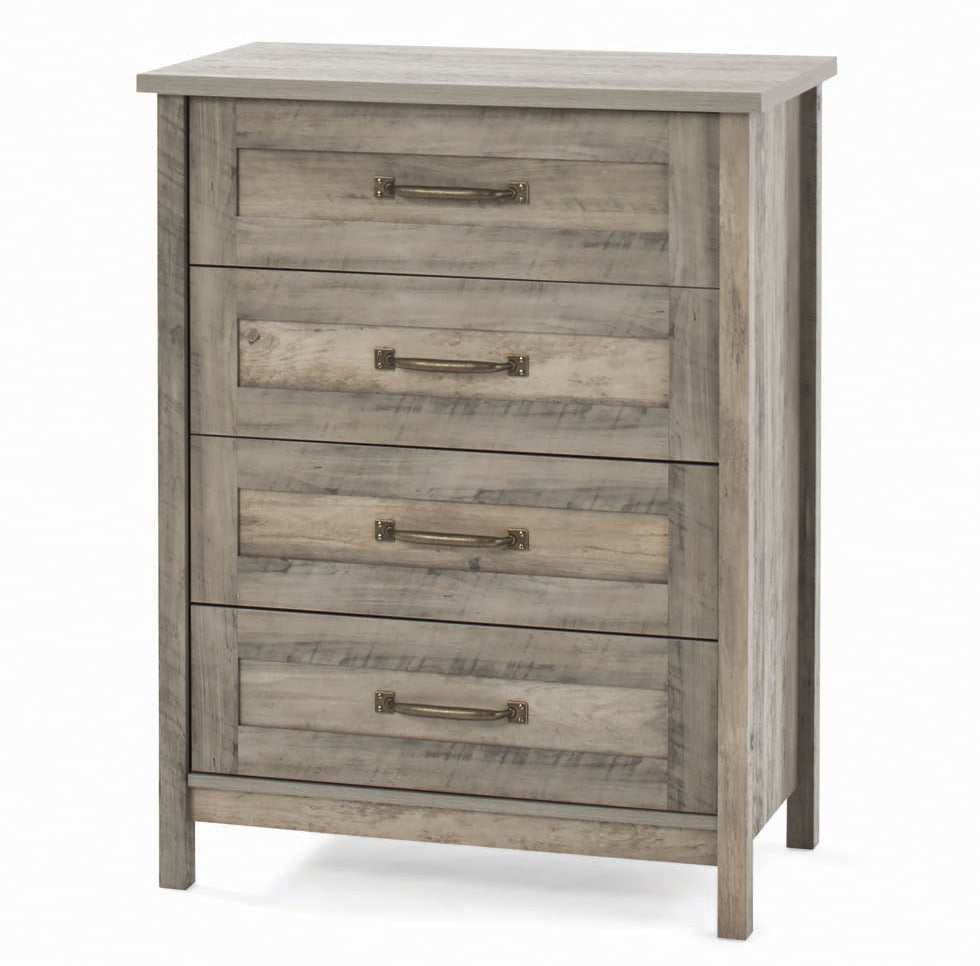 Better Homes & Gardens Modern Farmhouse 4-Drawer Chest, Rustic Gray Finish