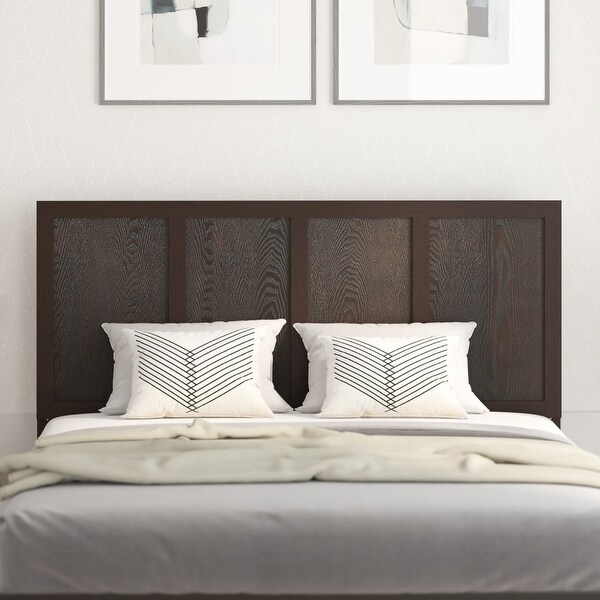 Solid Wood Paneled Headboard Only - - 37825686