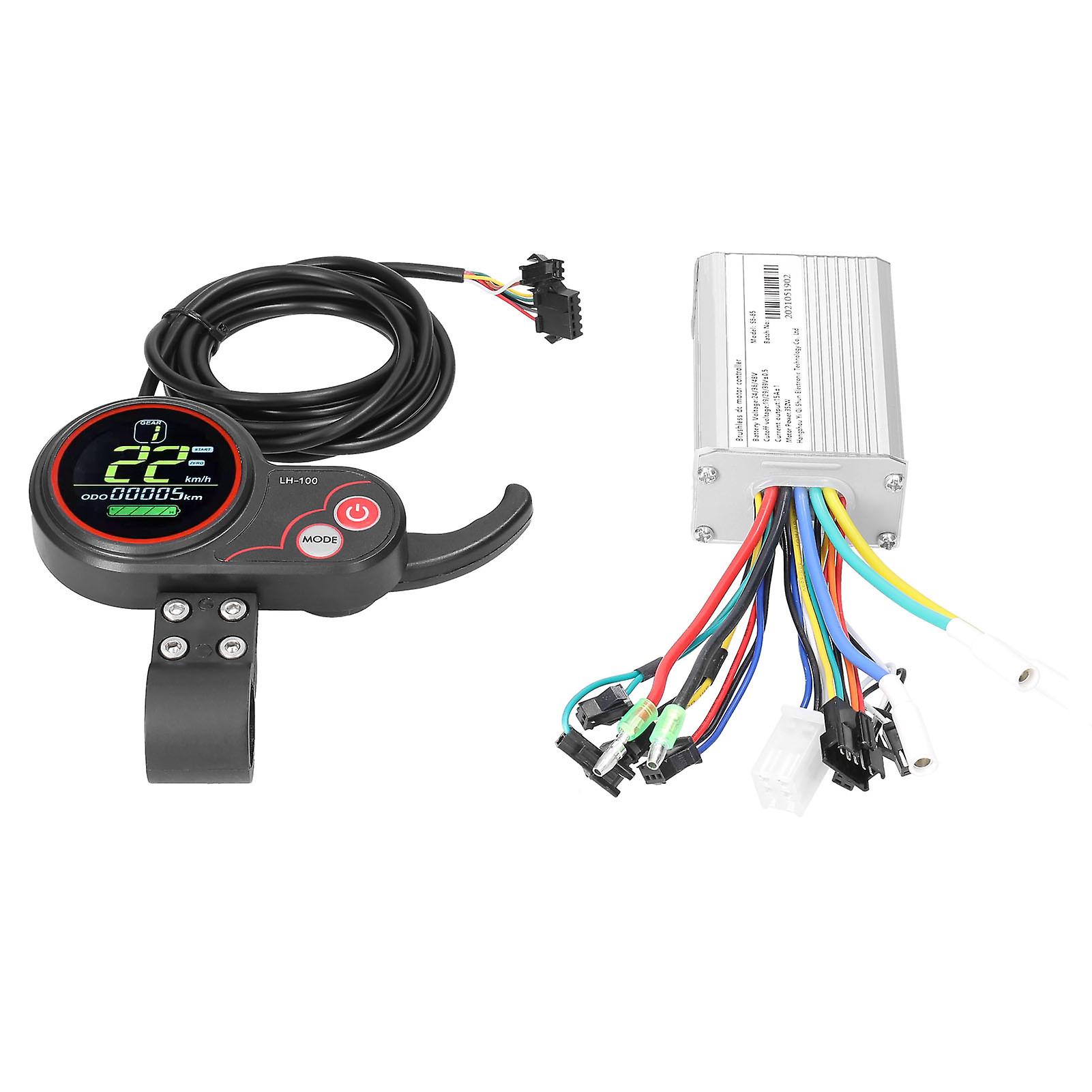 Motor Brushless Controller With Waterproof Lcd Display Control Panel 24v-48v 350w Brushless Controller Kit For Electric Bicycle Scooter