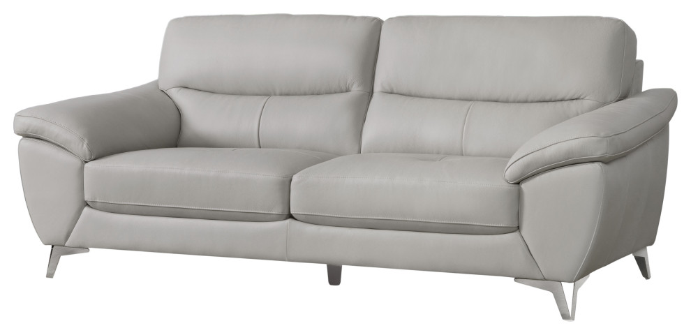 Candace Top Grain Leather Sofa   Midcentury   Sofas   by Abbyson Living  Houzz