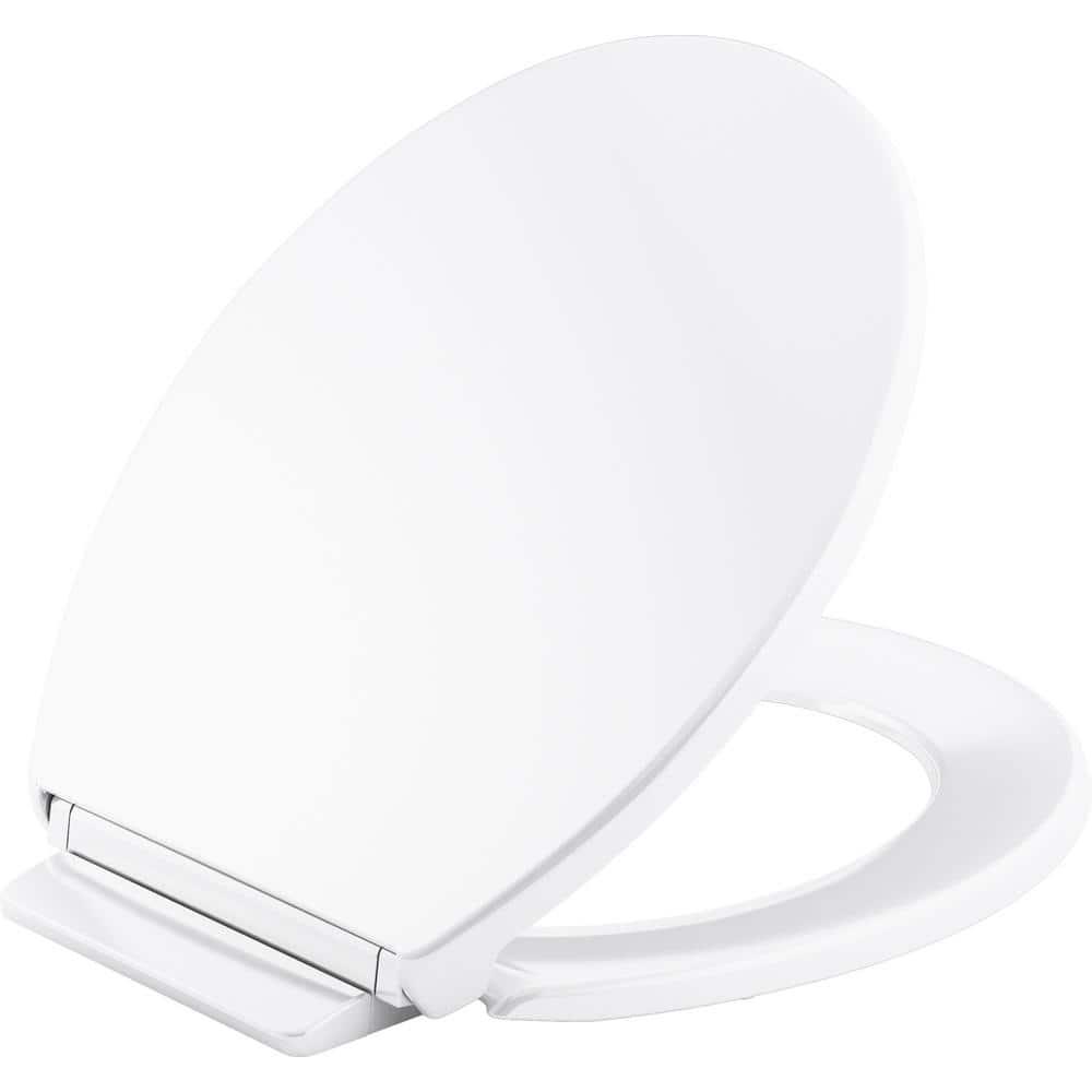 KOHLER Highline QuietClose Round Closed Front Toilet Seat in White