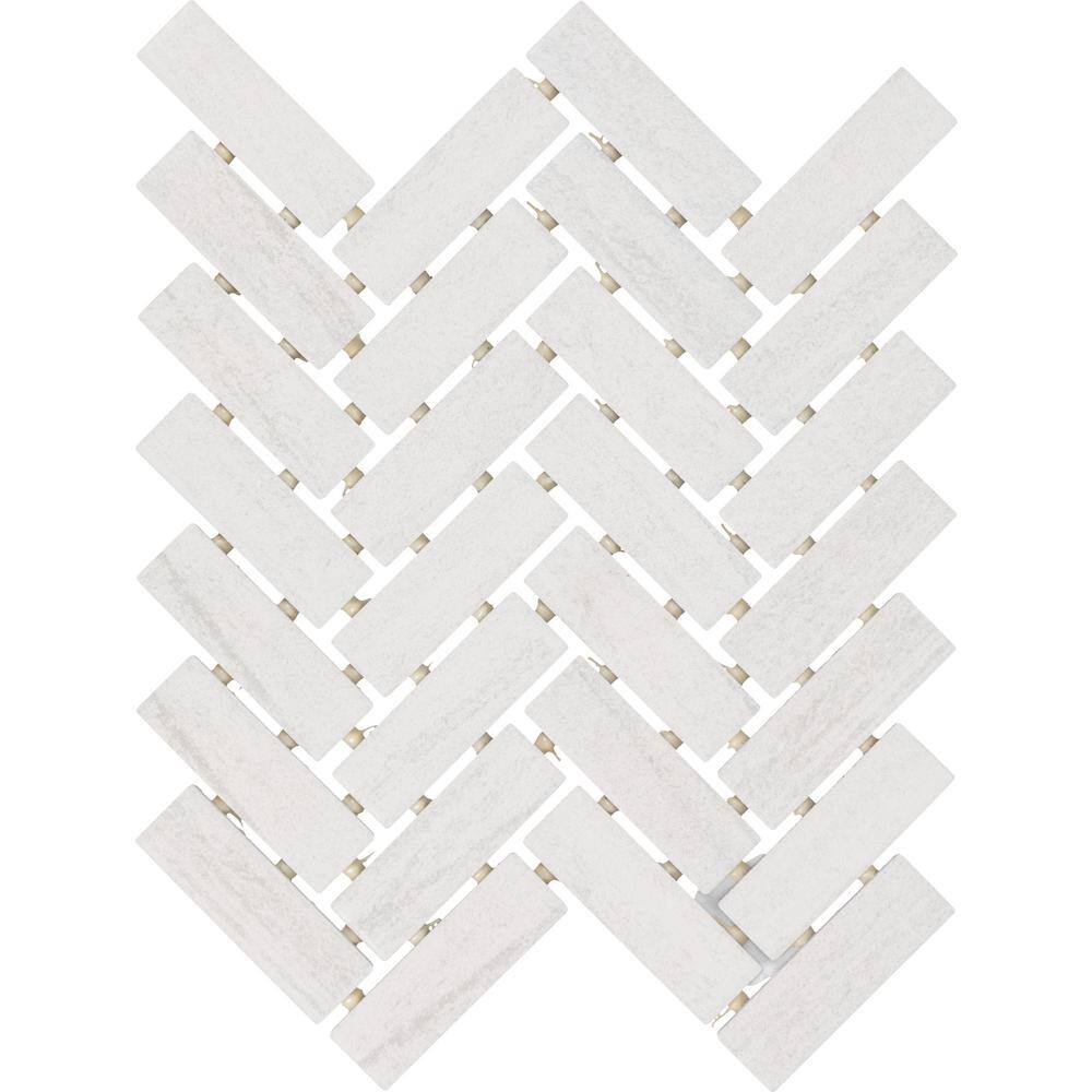 Daltile Modern Renewal Parchment 9 in. x 12 in. Glazed Ceramic Herringbone Mosaic Tile (6 sq. ft.Case) MR2013HERHD1P2