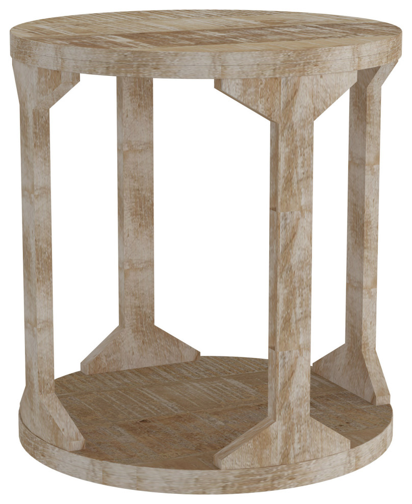 Rustic Modern Solid Wood Accent Table   Farmhouse   Side Tables And End Tables   by WHI  Houzz