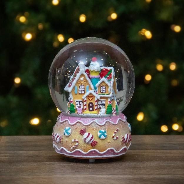 Gingerbread House Musical Christmas Snow Globe