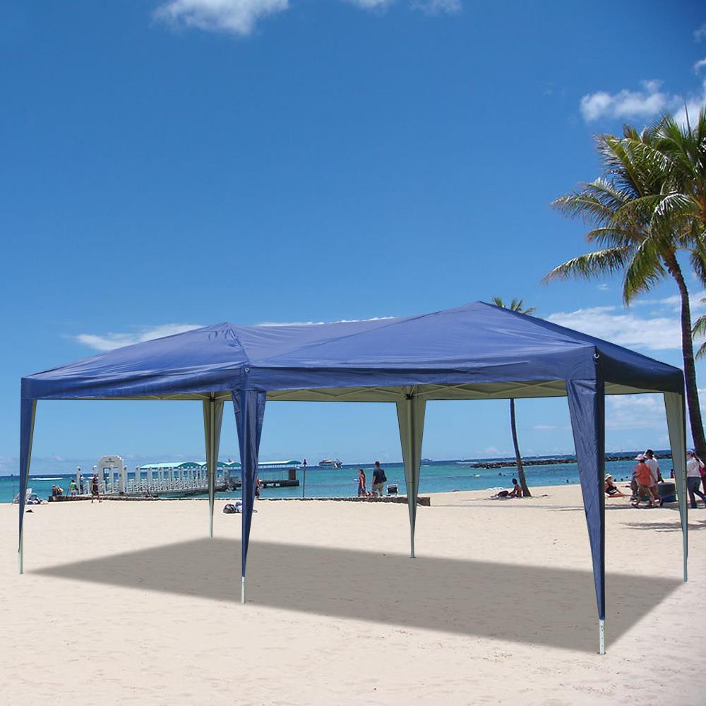 Zimtown 10'x20' Ez Pop up Folding Gazebo Backyard Canopy  Blue