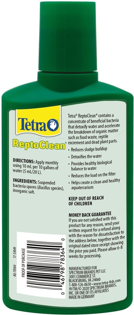 Tetra ReptoClean Water Treatment， 8.45-oz bottle