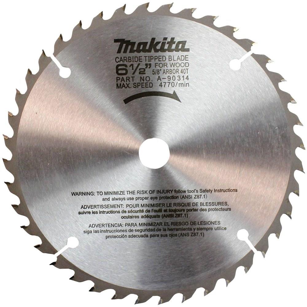 Makita 6-1/2 In. Carbide Blade 40T A-90314 from Makita