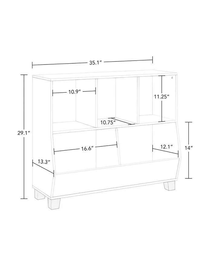 RiverRidge Home Kids Catch-All Multi-Cubby 35 Toy Organizer