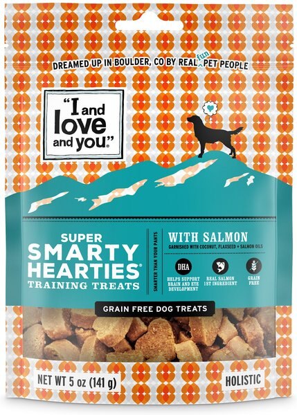 I and Love and You Super Smarty Hearties Grain-Free Salmon Dog Treats