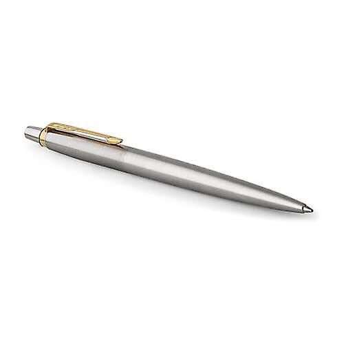 Parker Jotter Steel Gold Trim Ballpoint Pen (Standard)