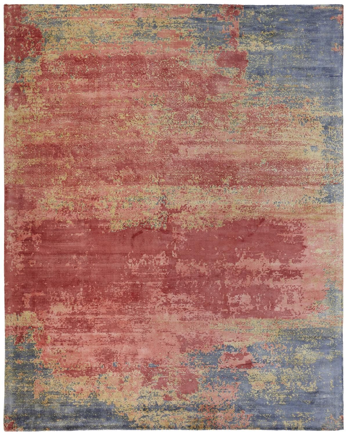 Cashel Hand Woven Red and Pink Rug by BD Fine