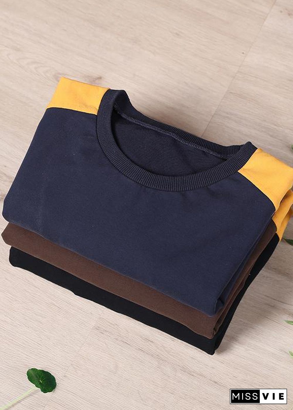 Modern Navy Patchwork Sweatshirt