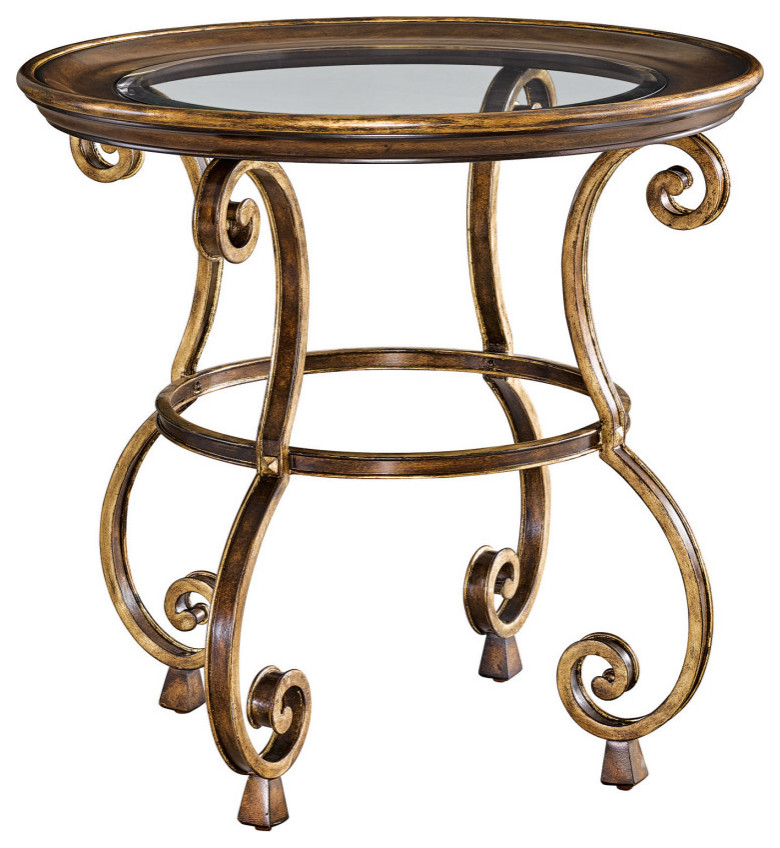 Aria Round End Table   Mediterranean   Side Tables And End Tables   by Maitland Smith  Houzz