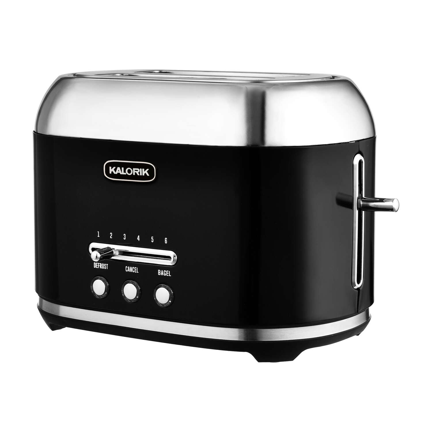 Kalorik Retro Plastic Black 2 slot Toaster 7 in. H X 10.25 in. W X 7.5 in. D