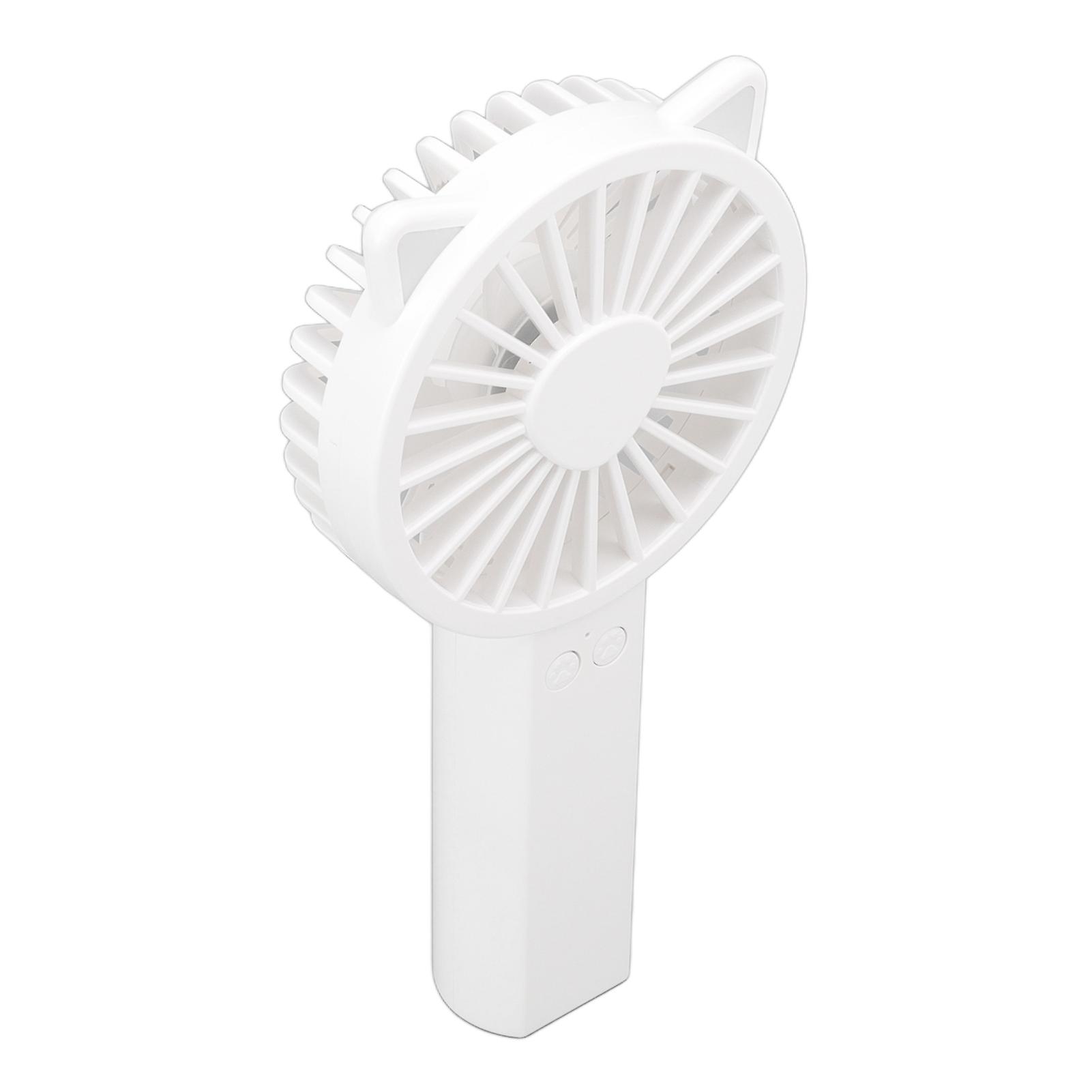 Handheld Mini Fan 3 Different Wind Speeds USB Charging Low Noise Small Fan with Light for Office Dormitory Home