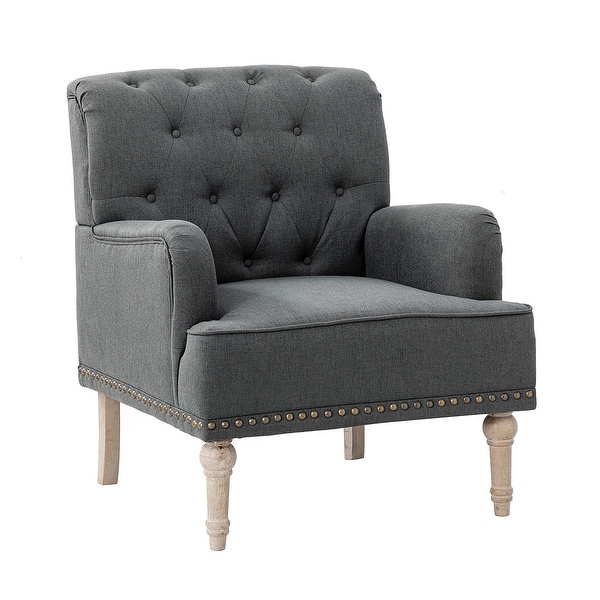 Geltrude Classic Upholstered Accent Arm Chair with Button Tufted Back by HULALA HOME