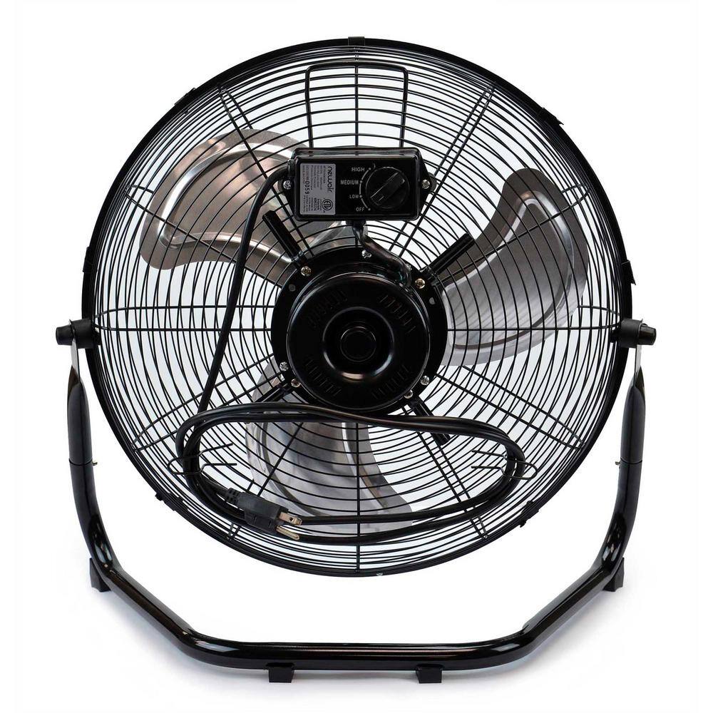 NewAir 18 in. High Velocity Portable Floor Fan with 3 Fan Speeds and Long-Lasting Ball Bearing Motor - Black WindPro18F