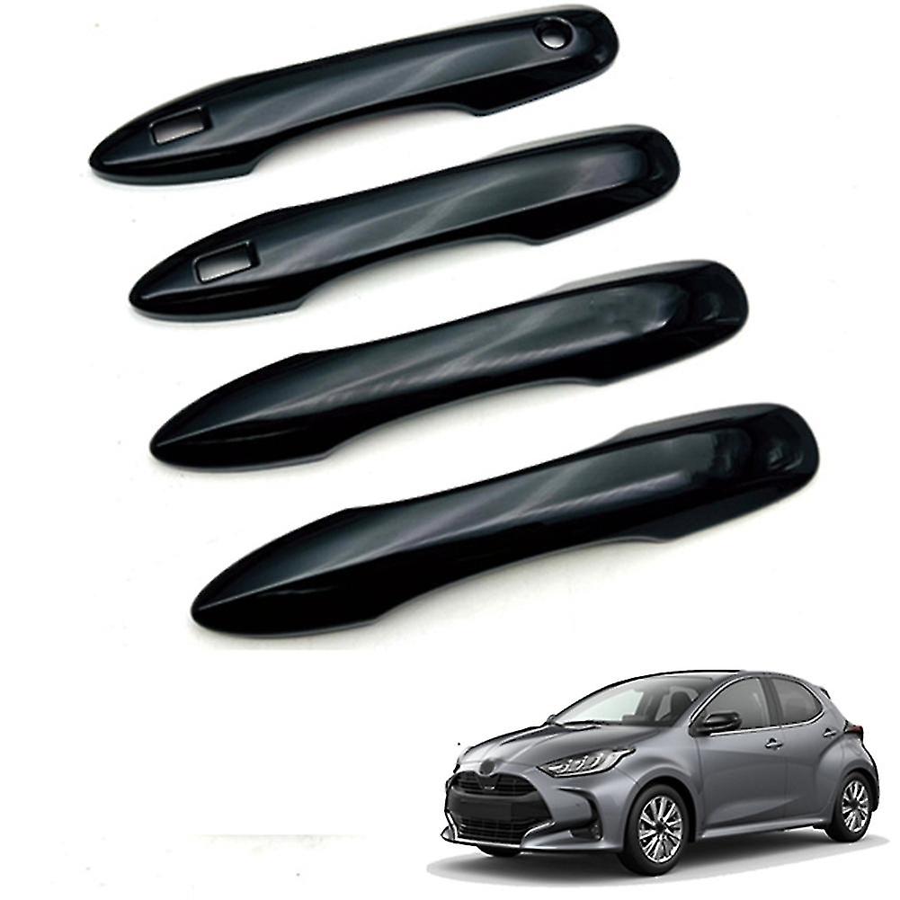 4pcs Glossy Black Car Exterior Side Door Handle Frame Cover Trim For 2 2022 2023