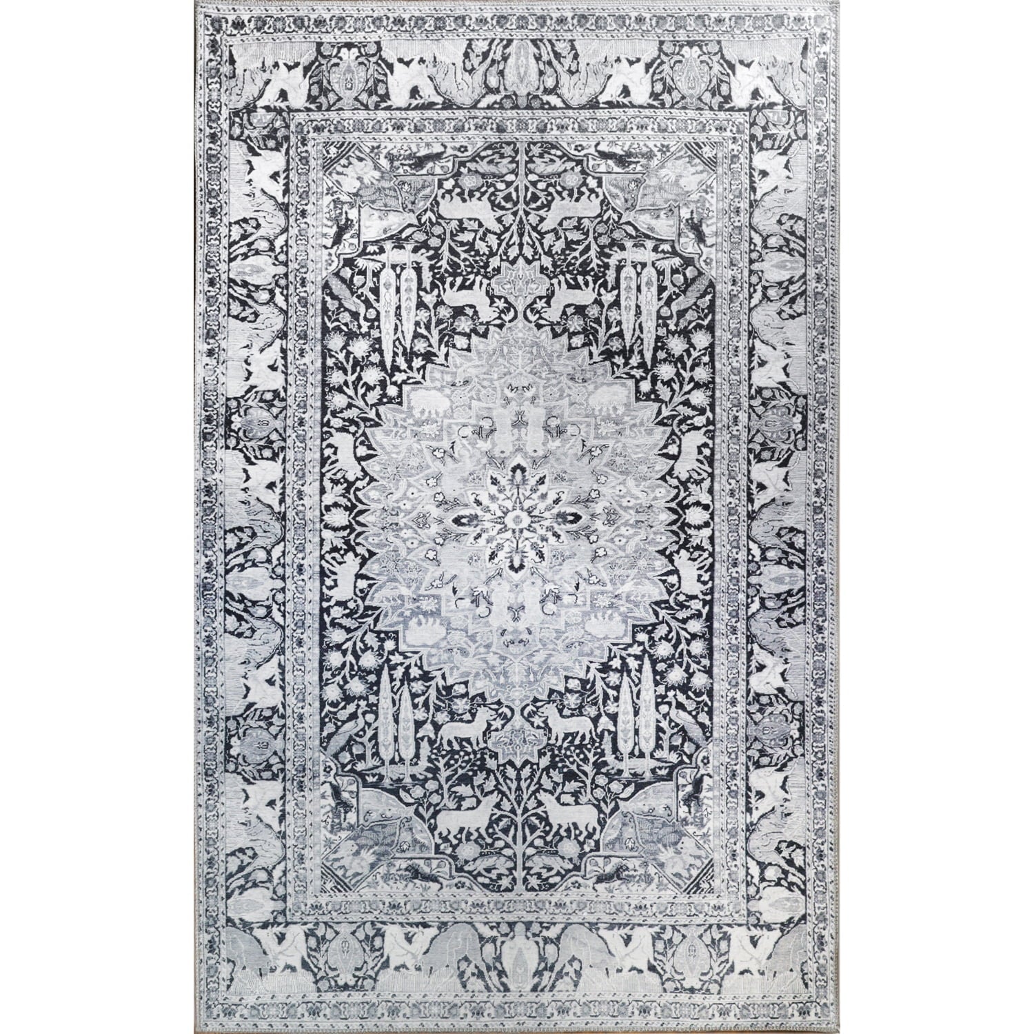 Superior Copley Oriental Medallion Indoor Area Rug, 10' x 14', Brown