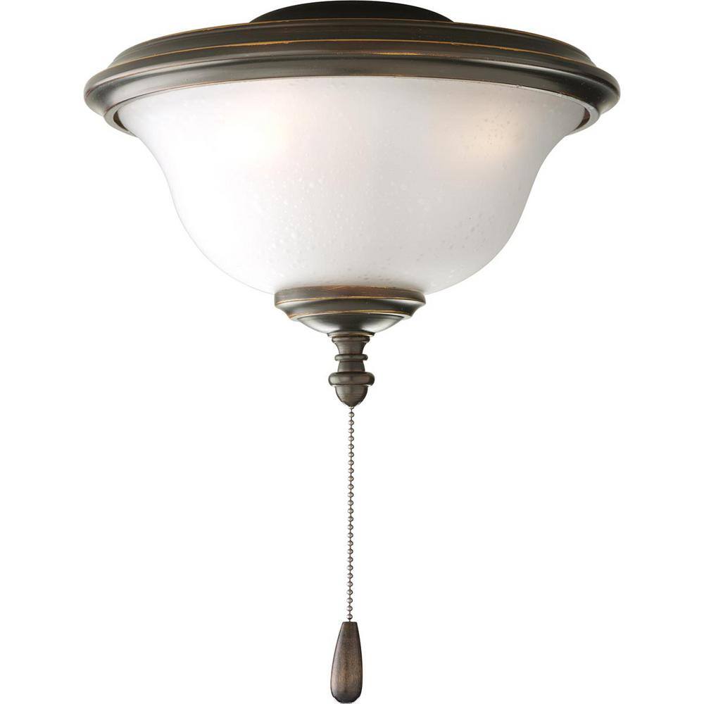 Progress Lighting Fan Light Kits Collection 2-Light Antique Bronze Ceiling Fan Light Kit P2636-20WB