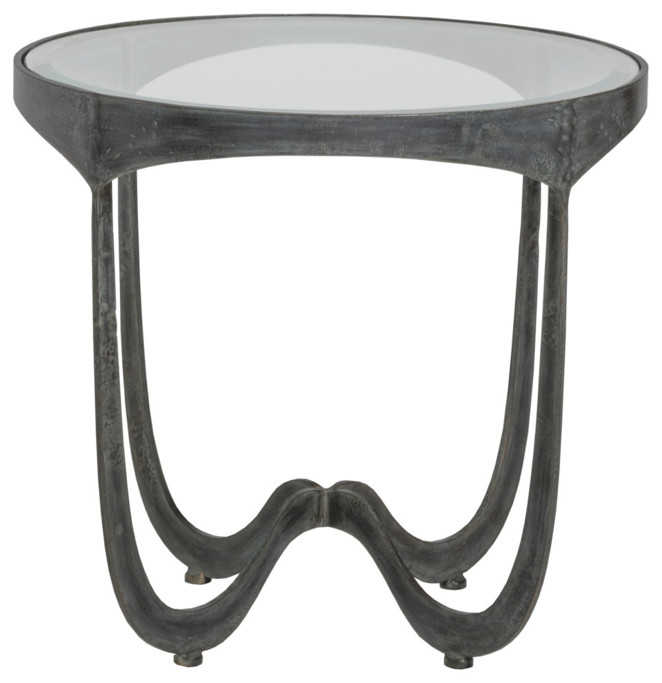 Sophie Round End Table   Transitional   Side Tables And End Tables   by Lexington Home Brands  Houzz