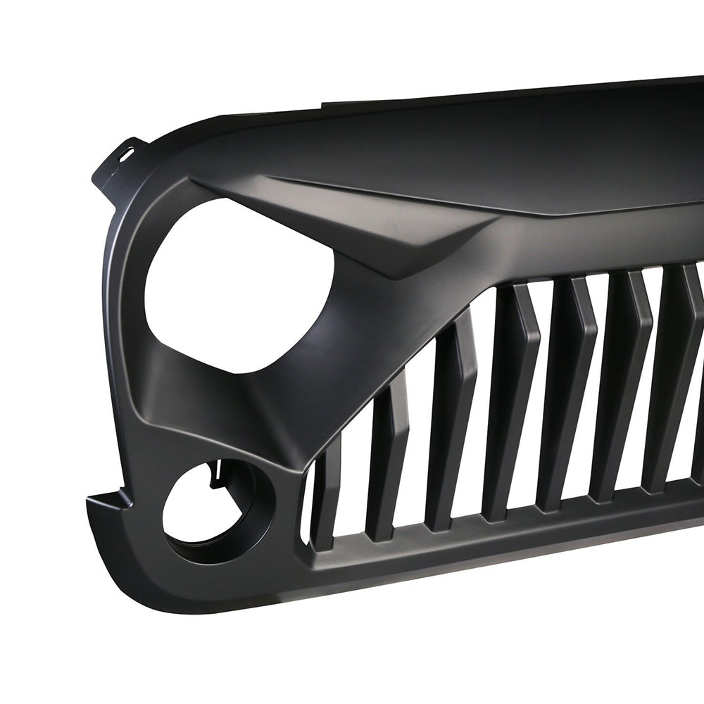 Xprite Front Matte Black Gladiator Vader Grille Grill for 2007-2018 Jeep Wrangler JK