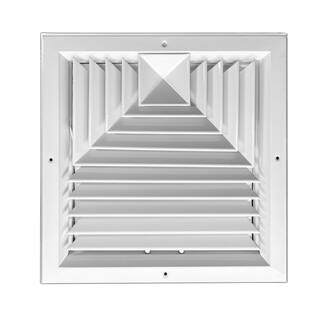 Venti Air 12 in. x 12 in. Aluminum 3-Way DiffuserRegisterGrille for Air Supply HA3D12