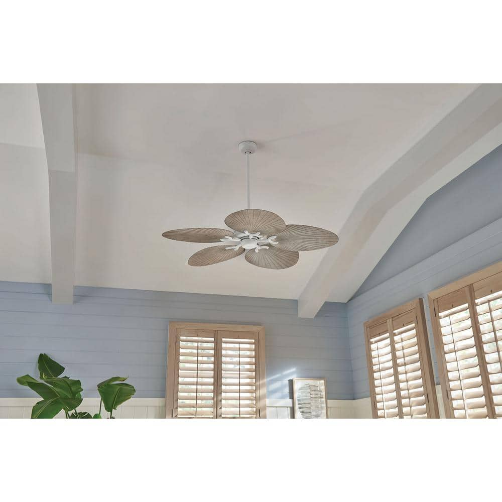 HINKLEY Tropic air 52 in IndoorOutdoor Matte White Ceiling Fan Pull Chain