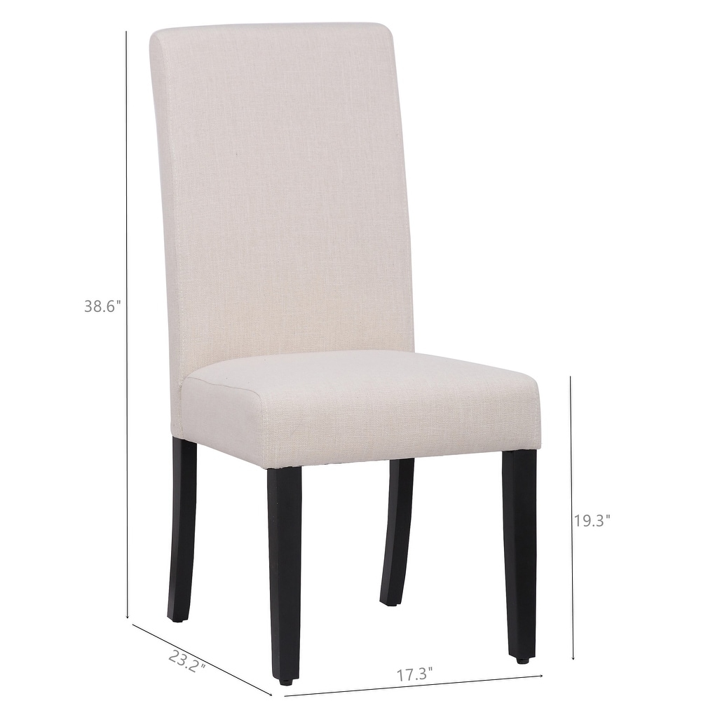 Grandview Upholstered Linen Fabric Dining Chair   38.6