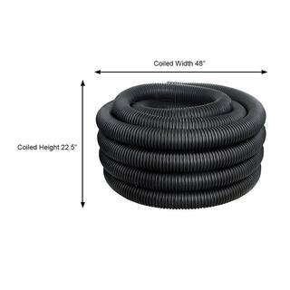 Advanced Drainage Systems 4 in. x 100 ft. Singlewall Perforated Drain Pipe 4010100