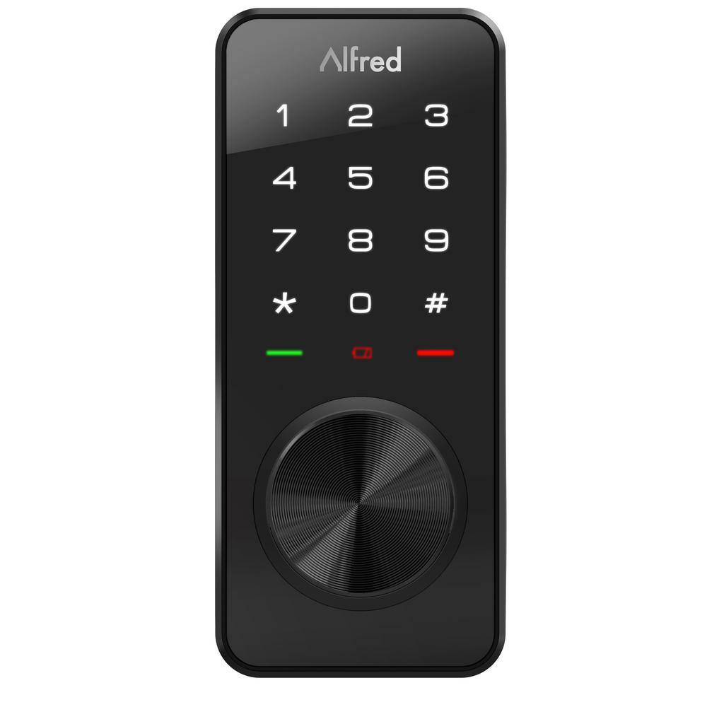 Alfred DB1-A Black Smart Single Cylinder Electronic Deadbolt Lock with Key Override DB1-A-BL