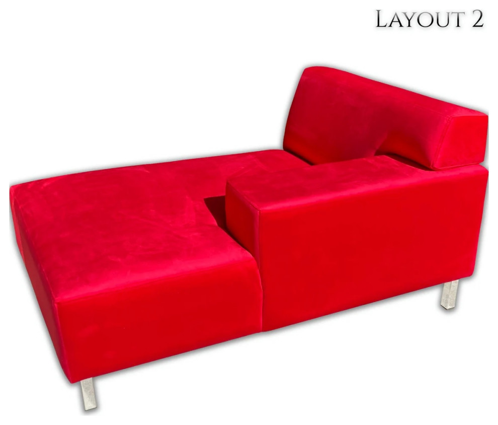 Euro Chaise Lounge  One Arm Chaise Lounge   Contemporary   Indoor Chaise Lounge Chairs   by Wicked Elements  Houzz