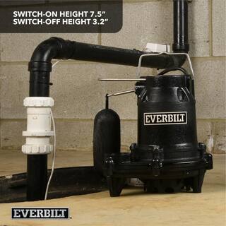 Everbilt 12 HP Cast Iron Sump Pump HDS50