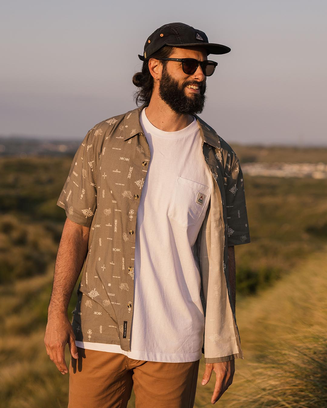 Cove Organic Cotton Short Sleeve Shirt - Olive Made To Roam