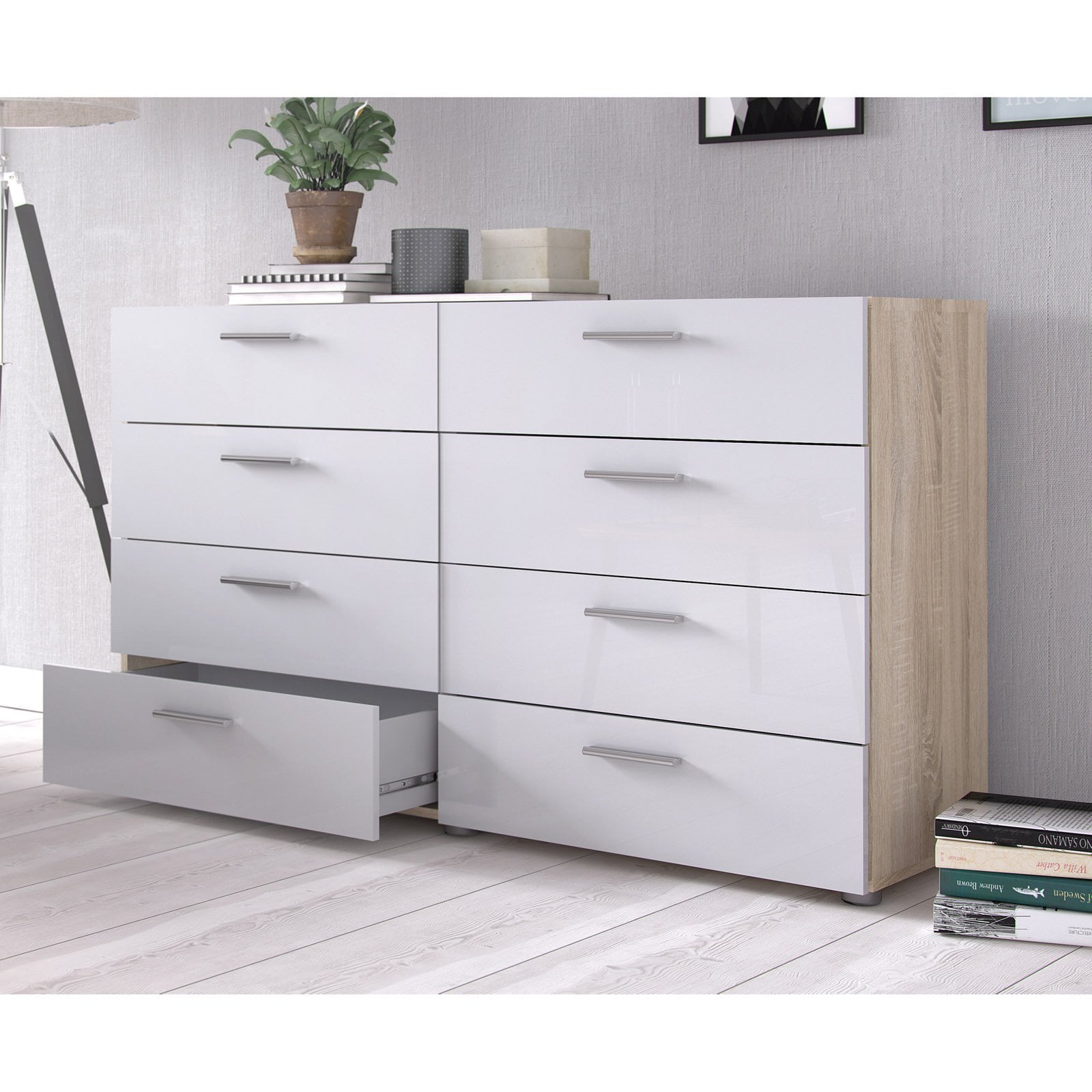 Tvilum Loft 8 Drawer Double Dresser