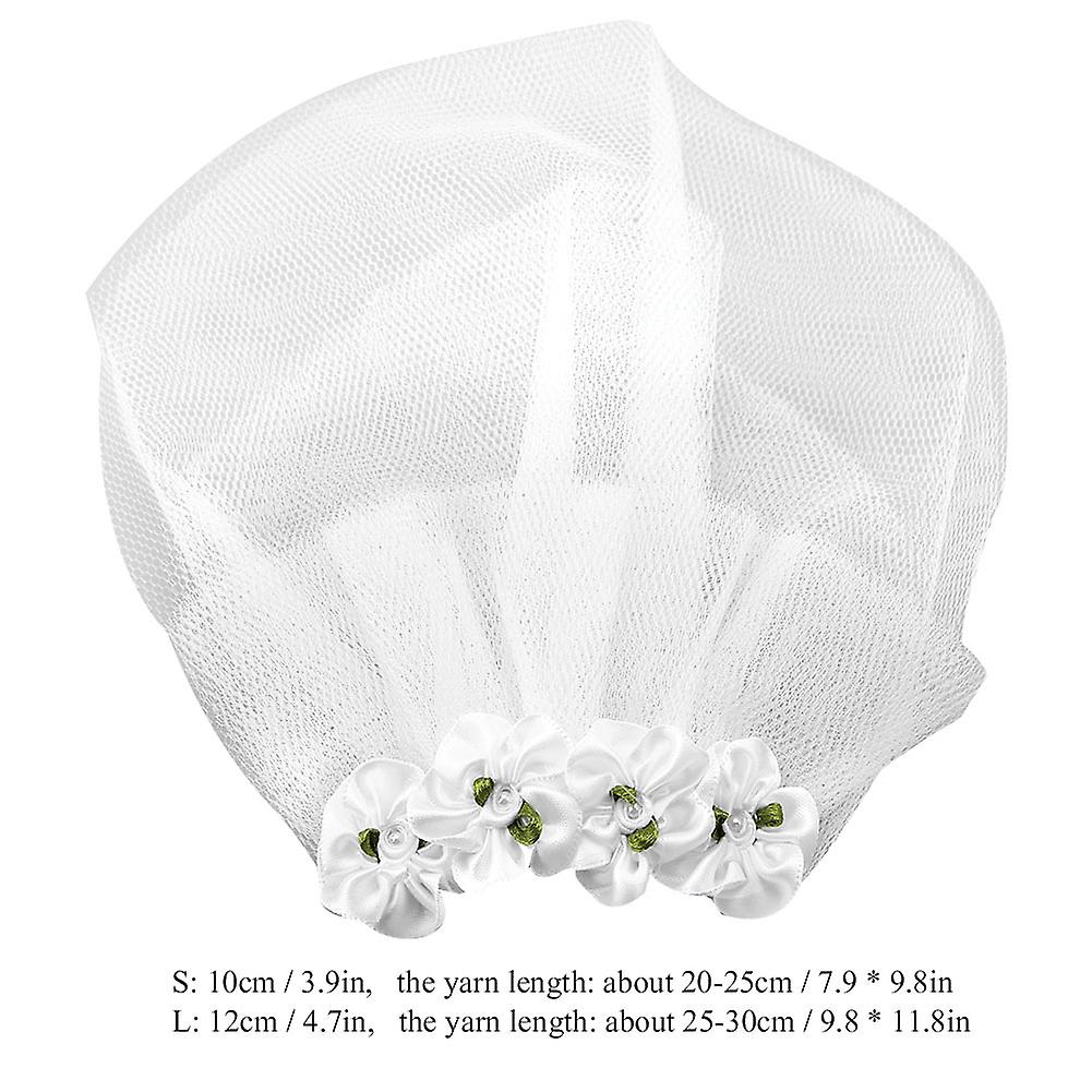 Pet Wedding Veil Dog Flower Headdress Veil Clip Pet Dog Accessory (l)