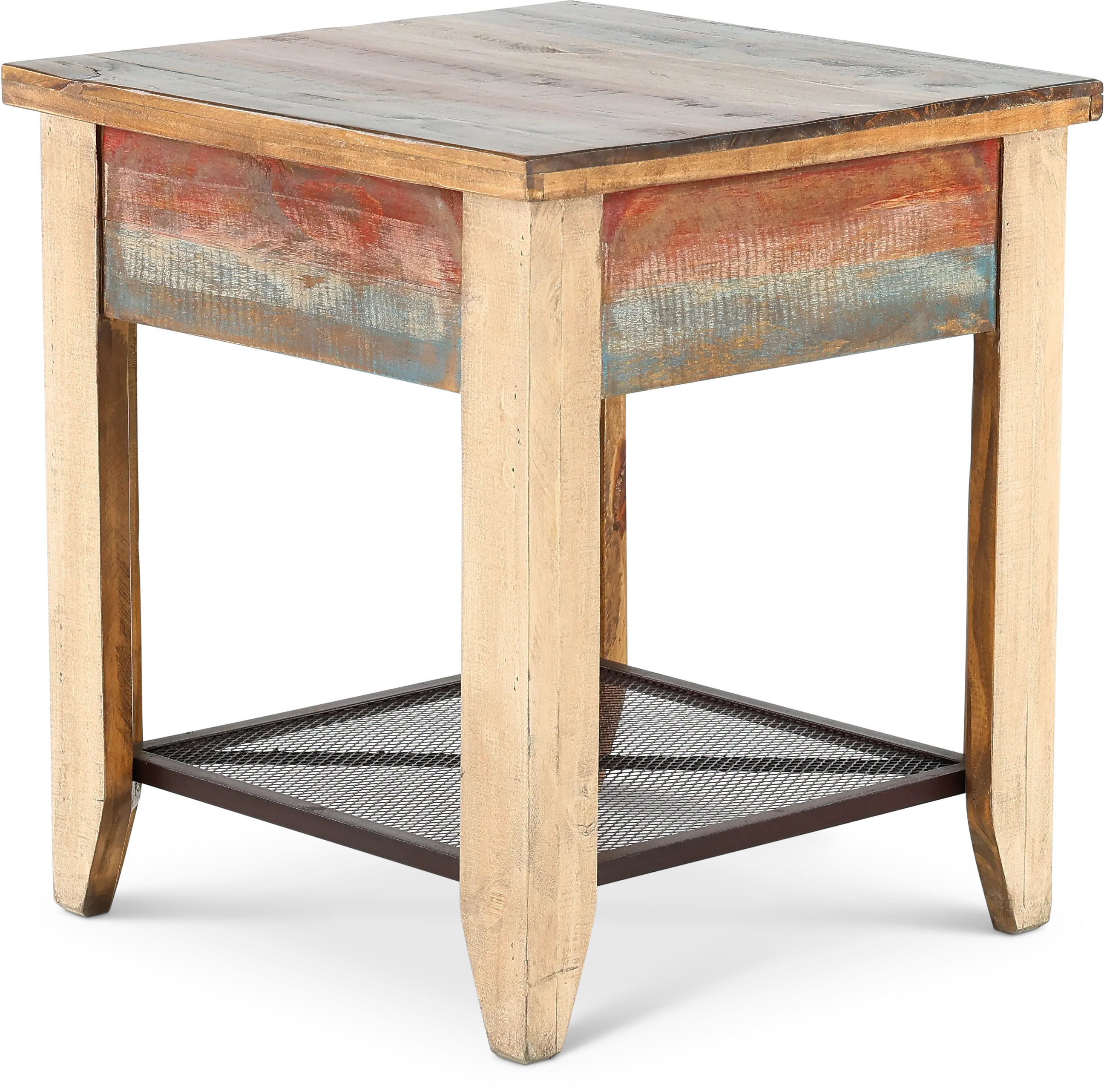 Tanmeron Pine Two Tone Brown End Table