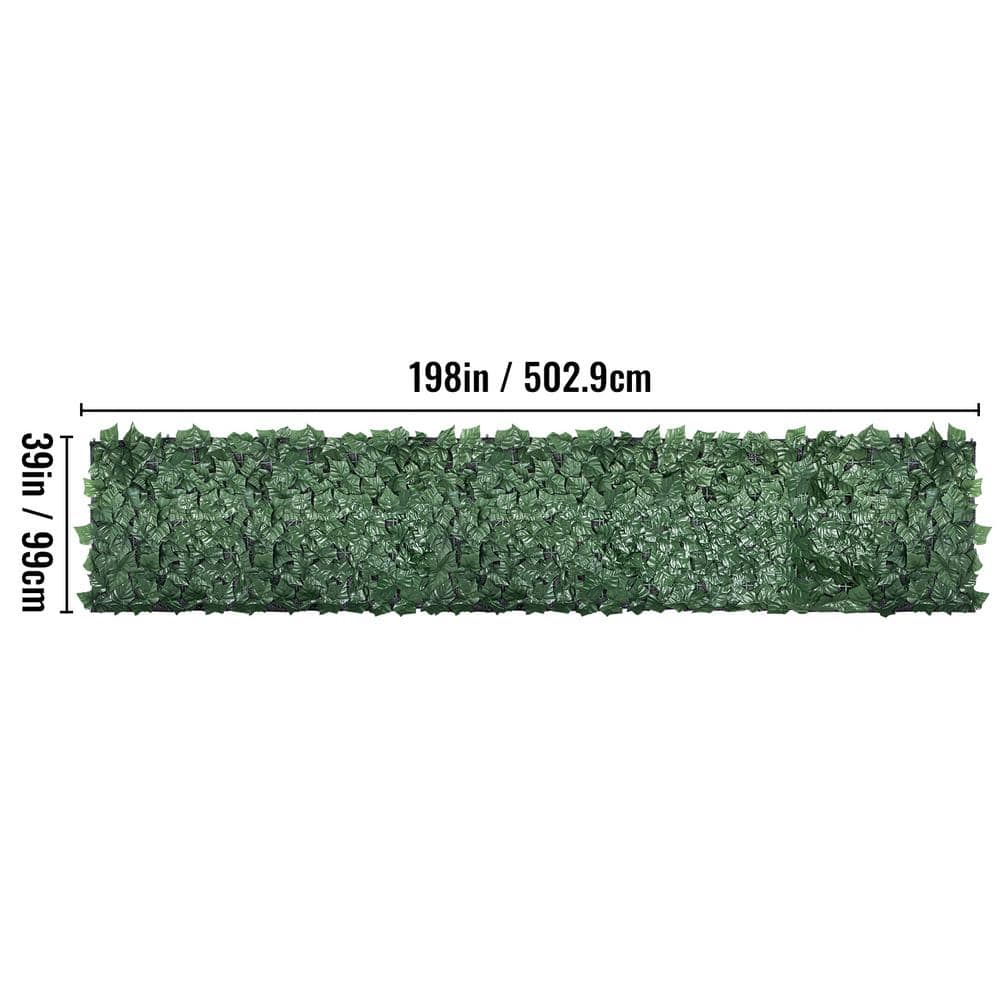 VEVOR Ivy Privacy Fence Screen 39 in. x 198 in. Faux Leaf Artificial Hedges 3-Layers Greenery Leaves Panel for Garden RZZWWLYC39198M3KMV0