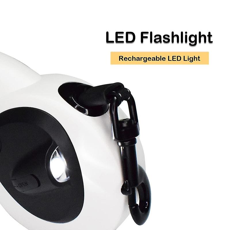 Flashlight poop bag dispenser dog leash