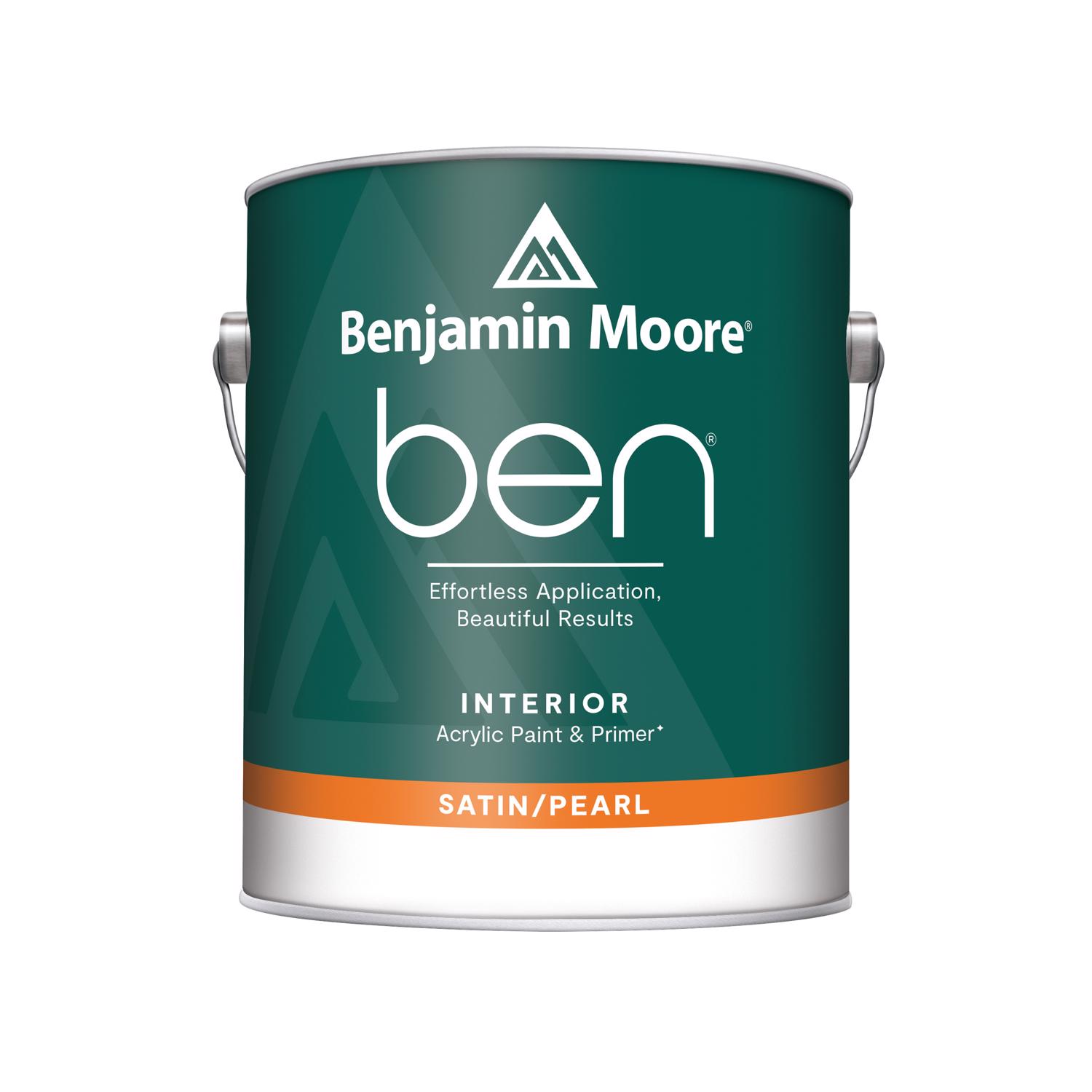 Benjamin Moore Ben Satin/Pearl Base 4 Paint and Primer Interior 1 gal