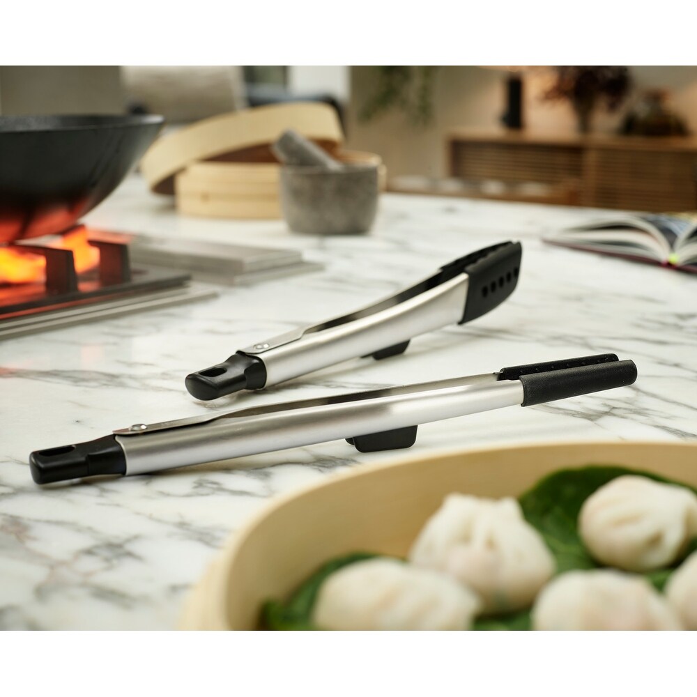 Joseph Joseph Elevate Fusion Silicone Tongs with Integrated Tool Rests  Set Of 2