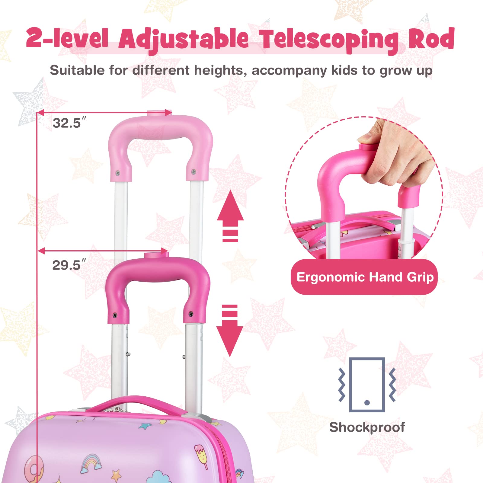 2PC Kids Luggage, 12